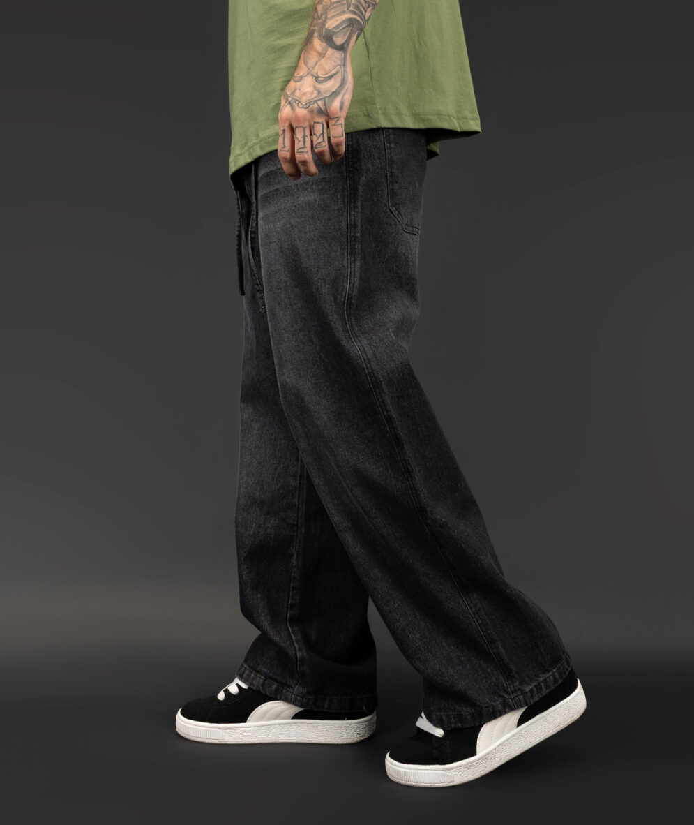 Baggy Jean Washed Black