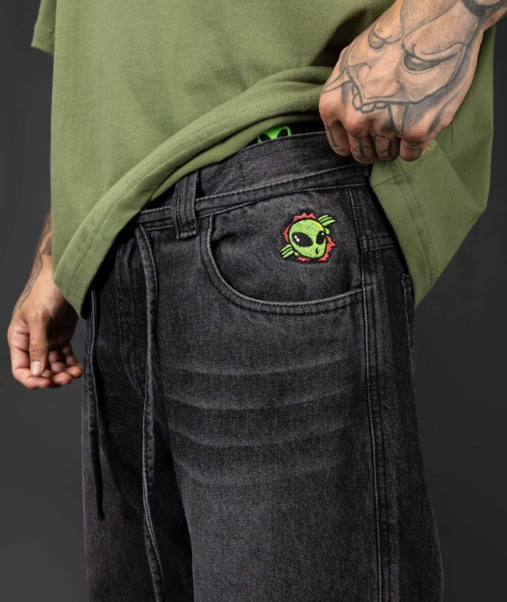 Baggy Jean Washed Black