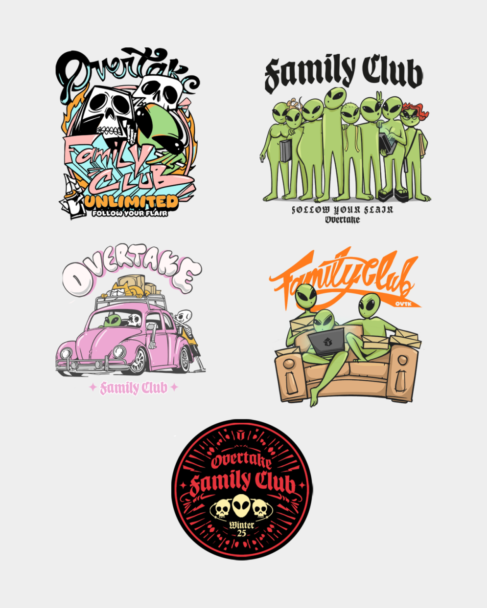 Pack 5 Stickers