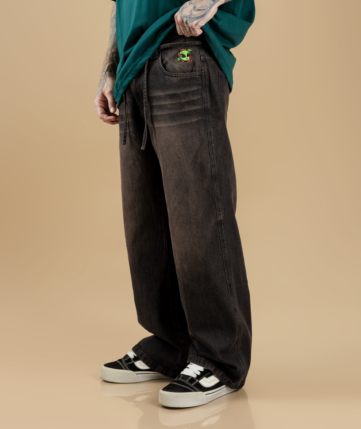 Baggy Jean Washed Brown 18 | Overtake Baggy Jean Washed Brown - Image 18